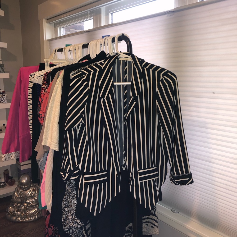 Black and tan blazer